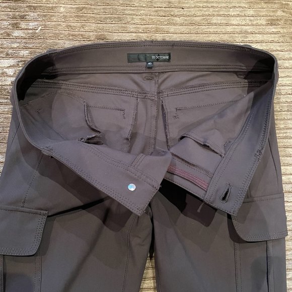 Fabulous Womans Brown Stretch Skinny Cargo pants Japanese Brand 22 Octobre Sz.4 - Picture 5 of 11